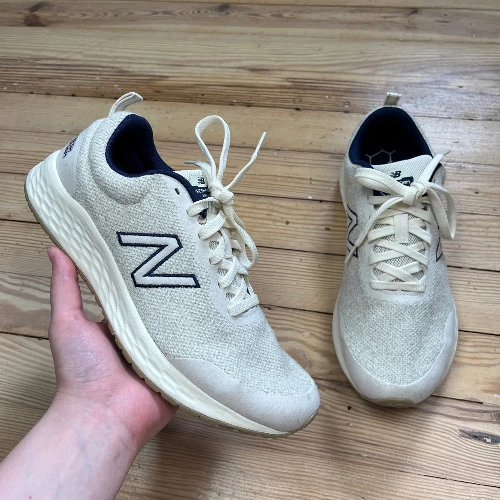 New Balance Fresh Foam Arishi v3 Mens 7.5D Cream Navy Running Shoes MARISMW3